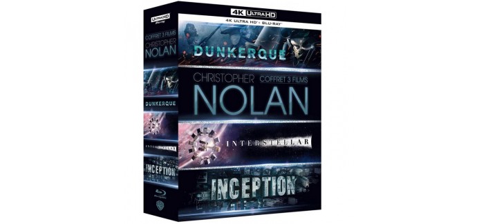 Amazon: Coffret Christopher Nolan 3 Films en 4K Ultra HD + Blu-ray + Digital HD à 29,99€