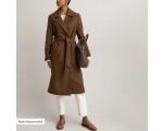 La Redoute: Le manteau en drap de laine à ceinturier à 89.99€