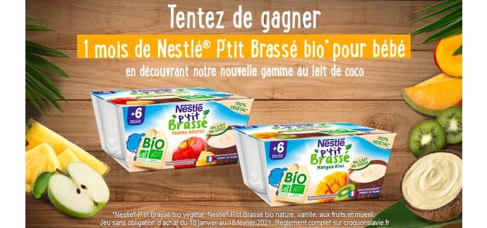 Croquons la Vie: 20 lots de produits de la gamme Nestlé Petit Brassé Bio à gagner