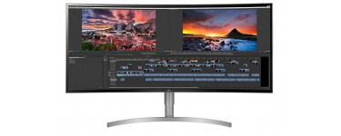 Amazon: Ecran PC IPS incurvé 38" LG 38WK95CW 3840 x 1600 pixels 5 ms Noir à 500€