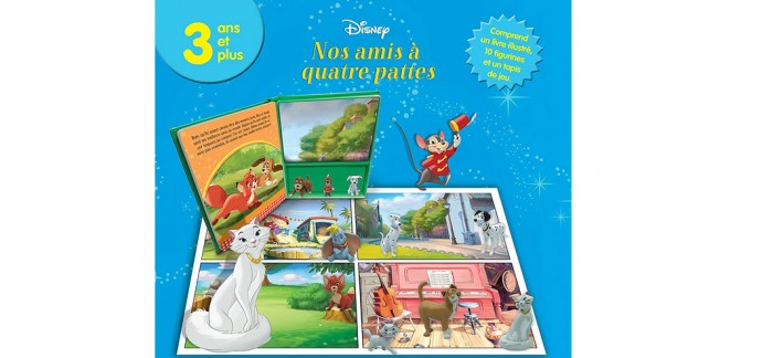 Amazon: Coffret Comptines et Figurines Disney Nos Amis à Quatre Pattes Phidal à 7,86€