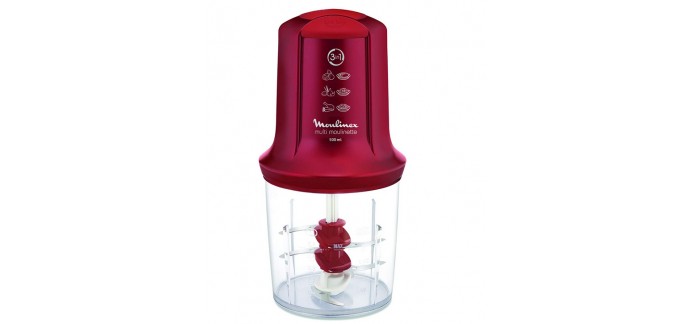Amazon: Mini Hachoir Électrique 3en1 Moulinex AT714G32 à 34,99€
