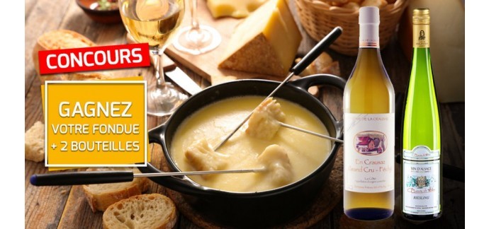 Relais du Vin & Co: 1 kit fondue accompagné de 2 bouteilles de vin à gagner