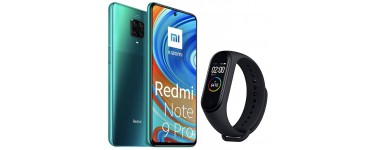 Boulanger: Smartphone Xiaomi Pack Redmi Note 9 Pro Vert + bracelet connecté Mi Band 4 à 239€