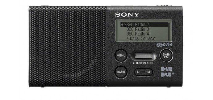 Amazon: Radio Portable Compacte Sony XDR-P1DBP FM/Dab/Dab+ - Noir à 74€