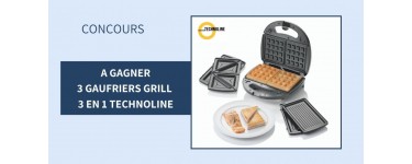 Notre Temps: 3 gaufriers grill 3 en 1 Technoline à gagner