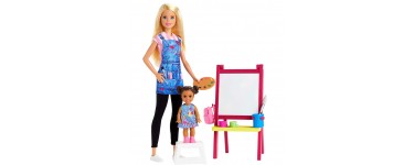 Amazon: Barbie Métiers Coffret poupée Professeure d'Art à 14,99€