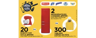 Intermarché: 2 réfrigérateurs combinés Smeg, 20 robots sur socle et 300 tabliers "crêpes en fête" à gagner