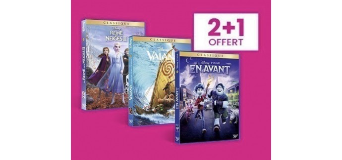 Cultura: 2 films Disney achetés en DVD ou BluRay = le 3e offert 