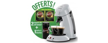 Cdiscount: Machine à café PHILIPS SENSEO HD6554/53 + boîte de rangement + 2 paquets de café Senseo à 39,99€