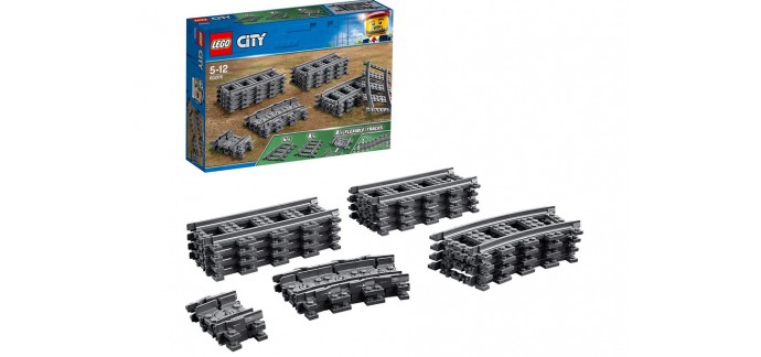 Amazon: LEGO City Pack de rails 60205 à 16,99€