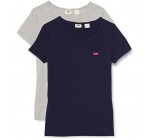 Amazon: Lot 2 T-Shirts Levi's Femme - Bleu et Gris à 15,10€