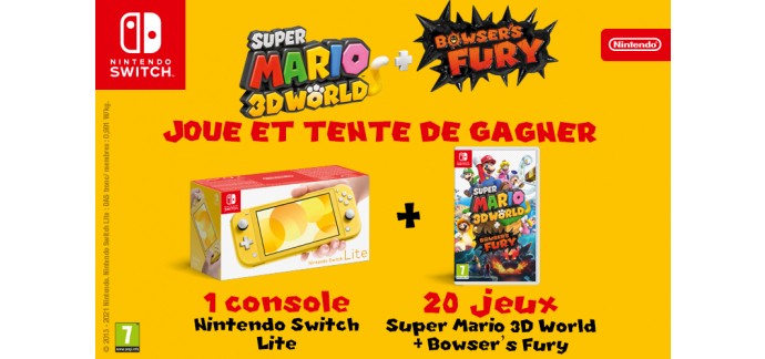 Le Journal de Mickey: Une Nintendo Switch Lite et  20 jeux vidéo Switch "Super Mario 3D World + Bowser's Fury" à gagner