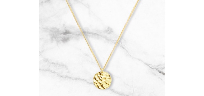 Nuxe: Un collier médaillon martelé doré (chaîne L450 x 1mm) offert dès 50€ d'achat