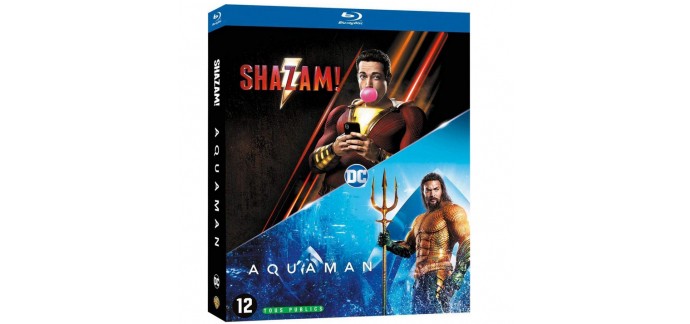 Amazon: Coffret Blu-Ray Aquaman + Shazam à 9,99€