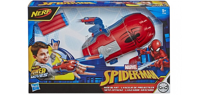 Amazon: Lanceur de projectiles Nerf Power Moves Spider-Man Marvel à 16,90€