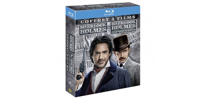 Amazon: Coffret Blu-Ray Sherlock Holmes + Sherlock Holmes 2 : Jeu d'Ombres à 7,50€