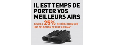 Foot Locker: Jusqu'à 25% de réduction sur une sélection de Nike Air Max