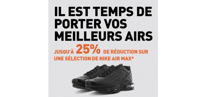 Foot Locker: Jusqu'à 25% de réduction sur une sélection de Nike Air Max