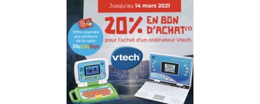 PicWicToys: 20% offert en bon d'achat pour l'achat d'un ordinateur Vtech