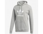 Galeries Lafayette: Sweat à capuche Trefoil adidas Originals Gris chiné en XS, S, M ou L à 17,98€