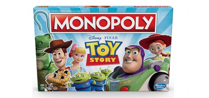 Amazon: Jeu de société Monopoly Toy Story Disney à 22,72€