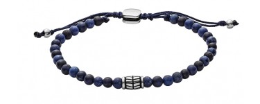 Amazon: Bracelet homme en pierres gemmes bleues Fossil JF02888040 à 28,12€
