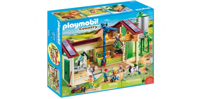 Amazon: Playmobil Grande Ferme avec Silo et Animaux - 70132 à 75,19€