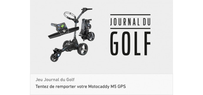 L'Équipe: 1 chariot de golf Motocaddy à gagner