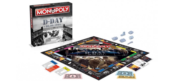 Amazon: Jeu de société Monopoly D-Day (Version bilingue français anglais) à 25,71€