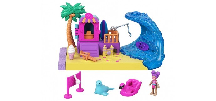 Amazon: Coffret mini figurine Pollyville Journée à la Plage - Polly Pocket à 12,99€