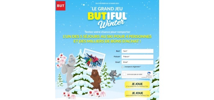 BUT: 5 séjours aux ski pour 4 personnes à gagner