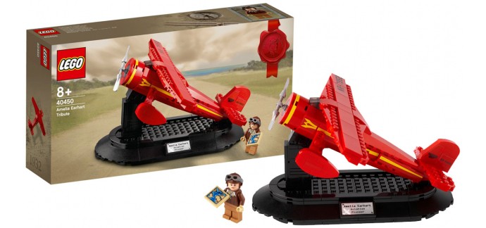 LEGO: L'ensemble LEGO® Hommage à Amelia Earhart (40450) gratuit dès 100€ d'achat