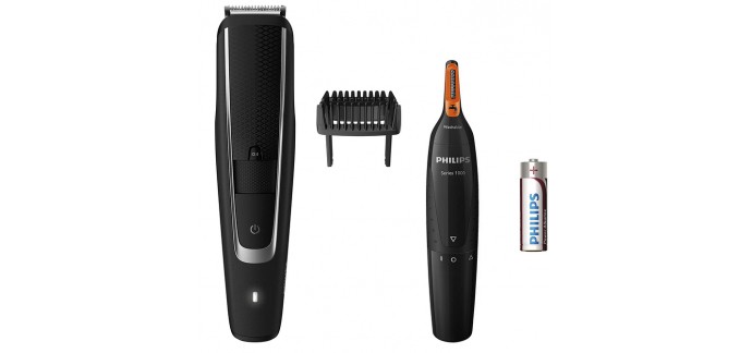 Amazon: Tondeuse Barbe Series 5000 Philips BT5503/85 avec Tondeuse Nez-Oreilles à 55,36€