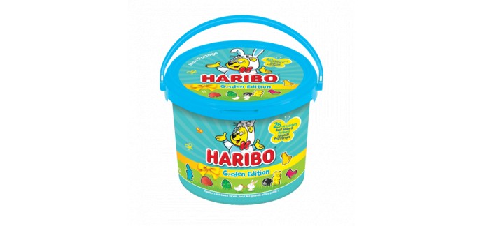 Haribo: 1 seau de bonbons de Pâques Garden Edition 960g acheté = le 2ème à -50%