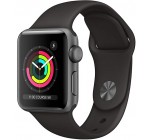 Amazon:  Apple Watch Series 3 (GPS, 38mm) Boîtier en Aluminium Gris Sidéral - Bracelet Sport Noir à 199€