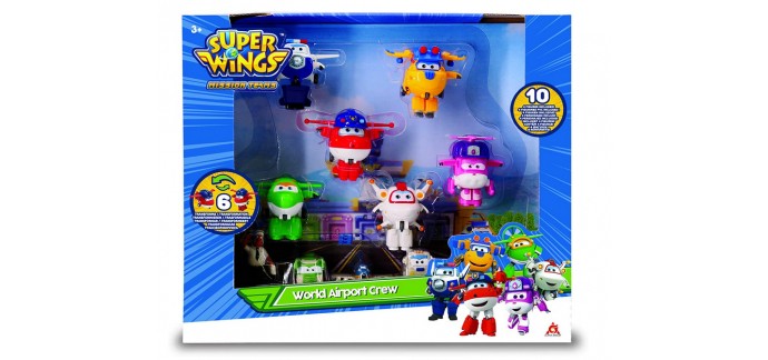 Amazon: Coffret figurines Super Wings Transform a bots à 27,99€