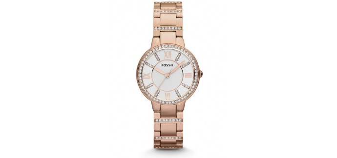 Amazon: Montre Fossil ES3284 à trois aiguilles en acier inoxydable Doré rose à 84,34€