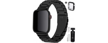 Amazon: Bracelet Fullmose compatible Apple Watch 42mm/44mm Noir à 22,69€