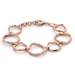 Amazon: Bracelet Fossil Twist en acier doré rose - JF01300791 à 44,15€