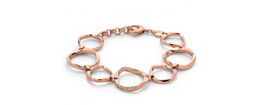 Amazon: Bracelet Fossil Twist en acier doré rose - JF01300791 à 44,15€