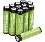 Amazon: 12 piles AAA rechargeables LR03 800 mAh AmazonBasics à 7,87€