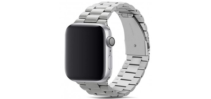 Amazon: Bracelet Apple Watch 42mm 44mm Tasikar en Acier Inoxydable à 21,24€