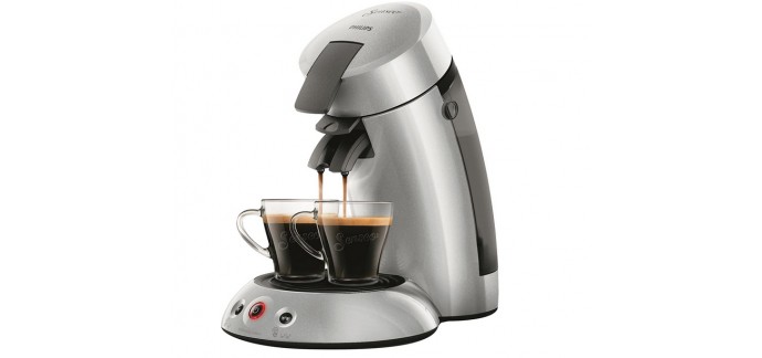Amazon: Machine à Café à Dosettes Philips Senseo HD6556/51 - Argent, 0,75L à 49,99€
