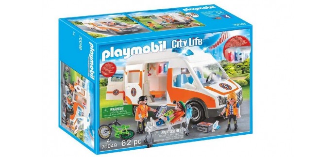 Amazon: Playmobil Ambulance et Secouristes - 70049 à 37,13€
