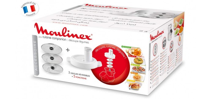 Amazon: Découpe-Légumes Moulinex XF383110 pour Robots Cuisine Companion à 73€