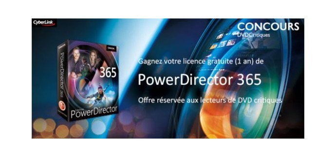 DVDCritiques: 1 licence d'un an pour le logiciel "PowerDirector 365" à gagner