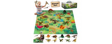 Amazon: Figurines Dinosaure avec tapis de jeu (11 pièces) Fivejoy à 22,94€