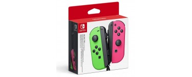 Amazon: Paire de manettes Nintendo Switch Joy-Con gauche vert néon & droite rose néon à 64,90€