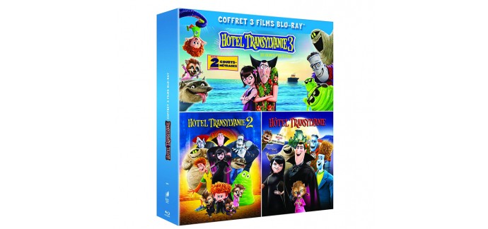 Amazon: Coffret Blu-Ray 3 films Hotel Transylvanie Trilogie à 22,83€